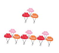 Toddmomy 12pcs Pet Sun Hat for Dogs Breathable Decorative Sunbonnet Ear Holes for Parties and Outdoor Fun Red Orange