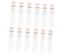 Toddmomy 12pcs Portable Rabbit Bubble Wands Cute Bunny Bubble Maker for Party Favors Safe Polished Surface Mini Tube for Birthday Wedding Outdoor Fun