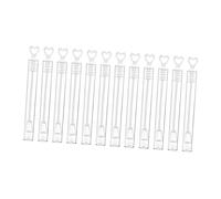 Toddmomy 12pcs Refillable Heart Bubble Wands for Empty Bubble Tubes for Parties Weddings Birthdays Lightweight and Compact