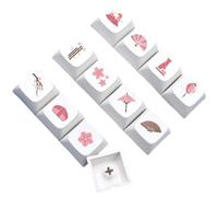 Toddmomy 12pcs Sakura Keycap for Keyboard Enthusiasts, Pbt, Pink, Xda Profile, 12-key Set, Five-sided Dye Sublimation, DIY Mechanical Keyboards