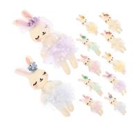 Toddmomy 12Pcs Small Bunny Stuffed Rabbit Doll Accessories Cute Bunny Ornament for Decoration Handmade Rabbits for Gifting and Room Decor