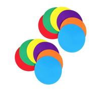 Toddmomy 12pcs Soft Flat Spot Markers for Soccer Training Colorful Round Discs in Red Yellow Blue Green Orange Purple Non-slip Floor Dots for Agility Speed and Football Practice