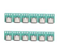 Toddmomy 12pcs USB Type-c Female Board with Pcb Converter DIY USB C Serial Connector Module for Fast Stable Data Transmission Enhanced Stability for Cable Extension and Transfer