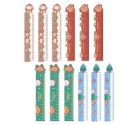 Toddmomy 12pcs Wear-resistant Cartoon Xmas Elements Magnet Ruler Adorable Bendable Design, Easy to Carry Portable Ruler for School and Home Use