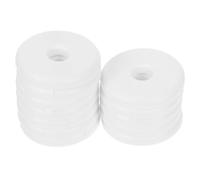 Toddmomy 12pcs White Radiator Pipe Collars Round Escutcheon Plates 10mm Hole Diameter Split Plumbing Covers for Shower Tubes and Water Pipe Decoration