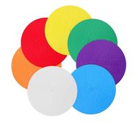 Toddmomy 14 Pcs Colorful Flat Sports Markers Dots for Basketball Soccer Training Soft Floor Spots Round Carpet Circles for Gym Agility and Speed Drills