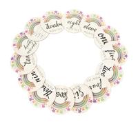 Toddmomy 14pcs Monthly Wooden Cards Painted Circles Newborn Photo Prop Set for Growth Tracking and Shower Keepsake