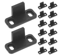 Toddmomy 14pcs Sliding Barn Door Bottom Floor Guides for Closet and Pocket Doors, Black Abs Material with Enhanced Stability and Wear Reduction, Suitable for Home and Office Use