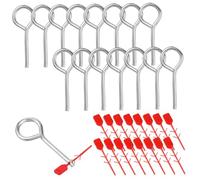 Toddmomy 15 Sets Fire Extinguisher Metal Lock Pins Replacement Safety Latch Pins with Red Plastic Seal for Secure Fire Safety Compliance and Easy One-hand Operation