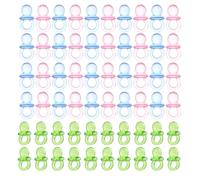 Toddmomy 150PCS Acrylic Baby Pacifier: Transparent Pacifier Toy Baby Shower Table Scatter for DIY Crafts Newborn Gender Reveal Party Favor Accessories