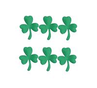Toddmomy 150Pcs DIY Clover Non Woven Accessories for Handmade Headdress Green Clover Material for St Patricks Day Festival Crafts Durable Cartoon Shamrock Shapes for Party Decorations