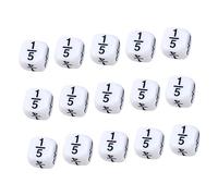 Toddmomy 15Pcs Educational Fraction Dice Set for Kids Round Corner Arithmetic Learning Toy for Homeschooling and Classroom Activities Fun Math Manipulatives