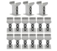 Toddmomy 15pcs Elevated Train Track Bridge Supports Multi-level Railway Pier Blocks Weather-resistant Plastic for Model Railways Compatible with All Major Brands