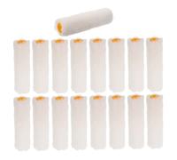 Toddmomy 15pcs High-Density Small Paint Roller Kit Mini Cotton Sleeves for Precise Edge Coverage and Smooth Finish Professional Paint Brush Roller for Walls Trim Furniture Renovation and
