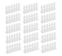 Toddmomy 15pcs Miniature Fence Durable Resin Picket Fencing for Dollhouses Gardens Model Farms Realistic Decorative Border for Creative Landscaping