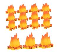 Toddmomy 15pcs Miniature Resin Campfire Model for Dollhouse Micro Landscape Detailed Tiny Bonfire Decoration with Pretend Flame Plaything Pocket Bonfire Accessory for Shelf Desk Mantel