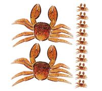 Toddmomy 15PCS Soft Crab Fishing Lures Realistic Simulation PVC Bait for Freshwater Bass Trout Panfish Slow Sinking Reusable Artificial Crab Bait with Lifelike Movement for Still Water