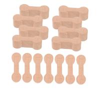 Toddmomy 15pcs Wooden Train Track Connectors Bone Shaped DIY Adaptors Lightweight Compact for Creative Railway Layouts Compatible with Wooden Train Accessories for Hands Play and Group