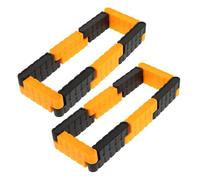 Toddmomy 16pc Rc Car Race Track Barriers Mini Drift Road Block Accessories for Remote Control Cars Realistic Black Yellow Traffic Fence for High and Competitive Drift