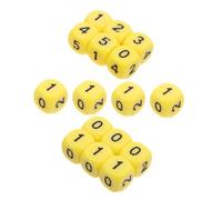 Toddmomy 16pcs Acrylic Number Dice Set Sided Math Teaching Game Tools Portable Educational Dice for Addition Subtraction Learning Classroom Home Tutoring