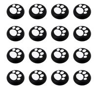 Toddmomy 16pcs Silicone Joystick Covers Nonslip Thumb Grip Caps for Game Controllers Cat Paw Design Gaming Accessories for Boys and Teens White