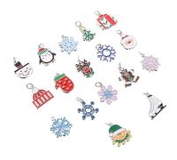 Toddmomy 17pcs Christmas Charm Pendant Set for DIY Earring Making Alloy Material and Lovely Cartoon Shape, Safe Accessories for Christmas Parties and Holiday Crafts