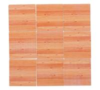 Toddmomy 18Pcs Miniature Doll House Floor Decoration Realistic Wood Grain Tiny Flooring for Dollhouses Mini Furniture Accessory for Collectors and DIY Craft Small Scale Home Decor