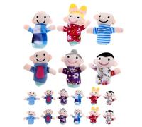 Toddmomy 18pcs Puppets For Adults: Stuffed Finger Puppets Family Set - Felt Hand Figurines For Storytelling Learning And Role-Play Fun Educational Toy