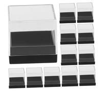 Toddmomy 18pcs Small Clear Acrylic Display Boxes with Lids for Mineral Specimens Transparent Square Organizer Containers for Gemstone and Rock Display Versatile Collectible Storage Cases