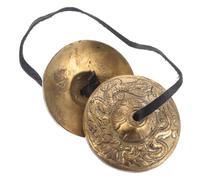 Toddmomy 1pair Handmade Brass Bell Hanging Bell for Wall Craft Percussion Instrument Spiritual