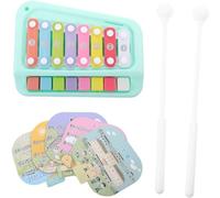 Toddmomy 1PC Cartoon Serinette Musical for Plastic Hand Knock Piano with Hammers Music Scores Early Educational Percussion Instrument Random Color