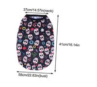 Toddmomy 1Pc Creative Pet Hoodie Costume for Dogs Ghost Head Print Halloween Party Outfit Durable Reusable for Daily Wear Stage Performance