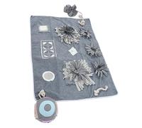 Toddmomy 1pc Dog Snuffle Mat Foraging Skills Training Blanket for Dogs and Cats Skid Feeding Game Pad to Smell and Energy Consumption Grey Design Hidden Food Spaces