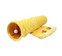 Toddmomy 1pc Foldable Cat Tunnel Crinkle Plaything for Indoor Cats Durable Canvas Material Easy to Store Fun Ball Ornaments Half Design