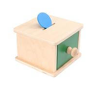 Toddmomy 1pc Montessori Infant Coin Box Wood Hand Eye Coordination Toys Learning Toys for Toddlers 1-3 (Coin Boxes Style)