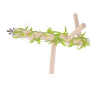 Toddmomy 1pc Parrot Standing on Tree Branch Bird Bird Cages Pet Bird Standing Rack Parrot Cage Stand Rack Wooden Bird Stand Pole Parrot Perch Rack Pet Bird Stand Pole Plastic