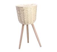 Toddmomy 1pc Rattan Woven Floor Plant Pot Decorative Indoor Flower Holder for Room Office and Balcony Versatile Corner Shelf Flowerpot with Elegant Design