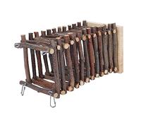 Toddmomy 1Pc Wooden Grass Feeding Rack for Guinea Pig and Rabbit Durable Hay Manger Feeding Basket Simple Design for Tidy Pet Cage for Small Animals