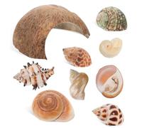 Toddmomy 1set Coconut Shell Reptile Hideout Crab Shells Natural Aquarium Decor for Fish Tanks Turtle Rest Hut and Habitat for Reptiles and Amphibians