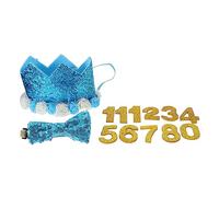 Toddmomy 1Set Dog Birthday Party Bow Tie Glitter Crown Costume Accessories for Dogs for Celebrating Your Pet Special Day Stylish Durable Design