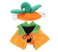 Toddmomy 1set Halloween Dog Cat Costume Reversible Pumpkin Cape Hat for Pets Cute Halloween Pet Accessories for Dogs and Cats for Parties and Daily Wear
