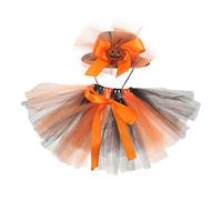 Toddmomy 1set Halloween Pet Hat and Tutu Skirt Costume for Dogs and Cats Pumpkin Theme Comfortable and Breathable Outfit for Pet Parties and Photos