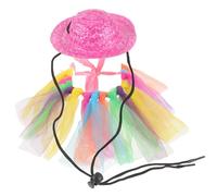 Toddmomy 1set Hamster Costume Kit Cute Pet Photo Prop Bunny Hat and Tutu Skirt for Small Animals Like Guinea Pigs Mice and Chinchillas Adorable Dress-up for Festivals and Special Occasions