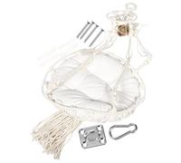 Toddmomy 1set Handwoven Macrame Cat Hammock Bed Stylish Bohemian Indoor Swing for Cats Includes Hanging Kit for Sleeping and Playing