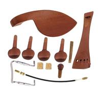 Toddmomy 1Set Jujube Wood Violin Accessories Chin Rest Tailpiece Tuning Peg Cork and Balance Rope for Violins Durable Premium Quality Light Yellow Finish
