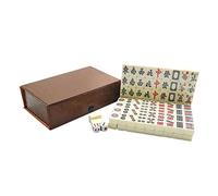 Toddmomy 1set Portable Travel Mahjong Game Mini Chinese Mahjong Kit for Family Gatherings and Parties Easy to Use Smooth Fun Traditional Game