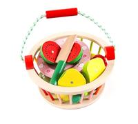 Toddmomy 1Set Simulation Fruits Cutting for Educational Fruits Cognition Playset with Storage Bucket Safe Smooth Surface for Little Hands