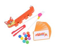Toddmomy 1Set Wooden Fox Bead Activity for Engaging Shapes Colors Stacking Game Promotes Fine Motor Skills Color Recognition Safe Wooden