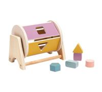 Toddmomy 1Set Wooden Shape Sorting Drum Educational Sensory for Fine Motor Skills Development Cognitive Learning Social Interaction for Years Old