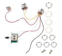 Toddmomy 1t1v Five-position Electric Guitar Circuit Assembly with 500k Potentiometer Shifter and Black Cap Guitar Wiring Harness Replacement Part with Pickup Circuit Plug for Electric